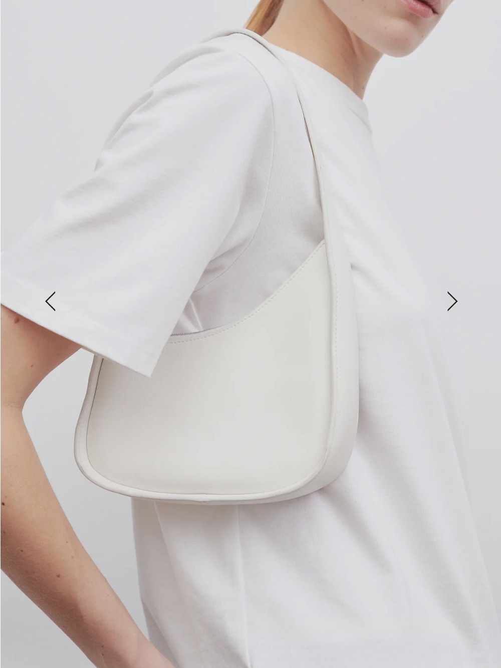 The Row Half Moon White Shoulder Bag - Picture 4 of 8